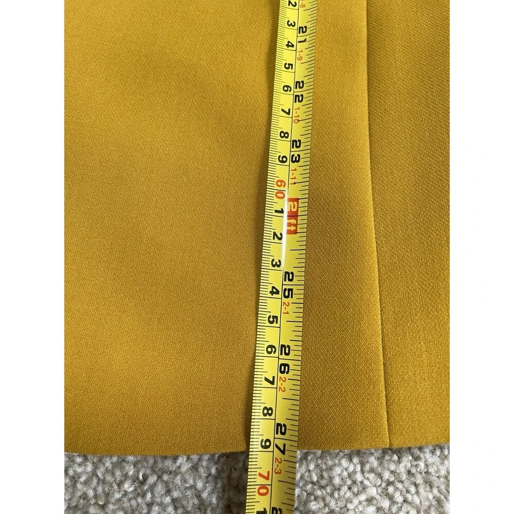 Banana Republic Double Breasted Blazer Gold Button Mustard 10‎ Petite Preppy